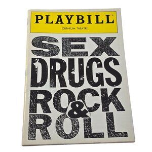 Sex Drugs Rock & Roll Playbill Orpheum Theatre Broadway  Vol 90 Eric Bogosian